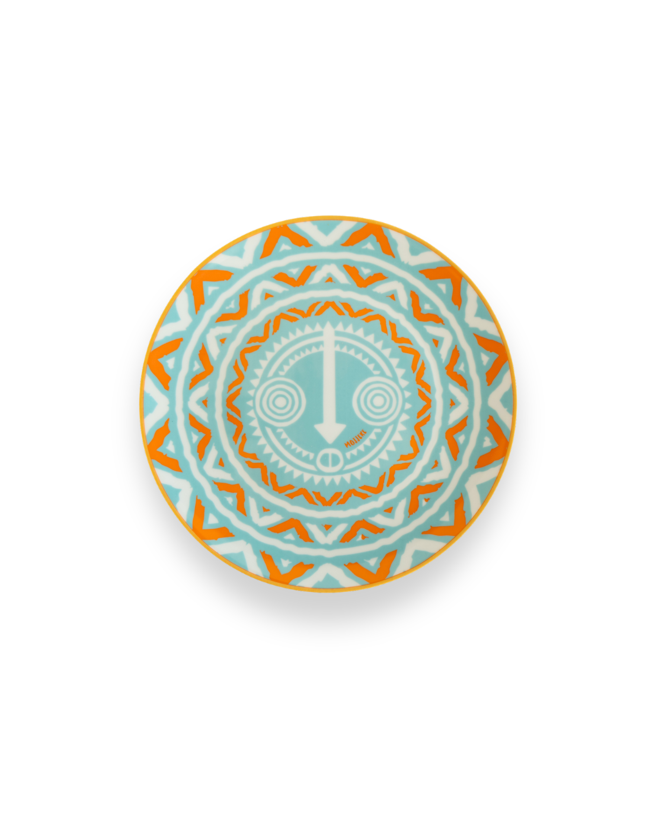 WELI Dessert Plate - Lagoon Blue & Orange