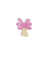 Natural woven napkin ring - Palma Design - Natural & Pink | SIRA