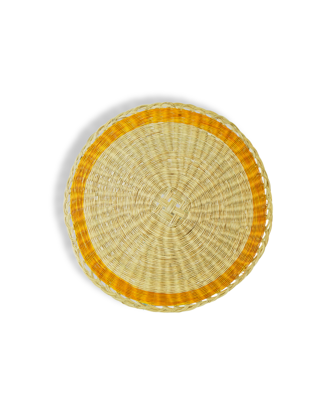 Natural woven placemat - Abo Design - Natural & Yellow | SIRA
