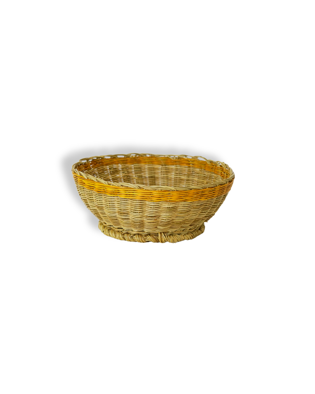 Natural woven mini basket - Abo Design - Natural & Yellow | SIRA