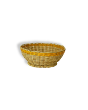 Natural woven mini basket - Abo Design - Natural & Yellow | SIRA
