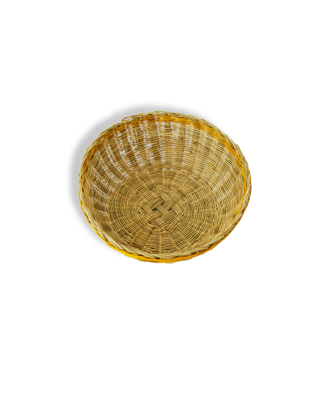 Natural woven mini basket - Abo Design - Natural & Yellow | SIRA