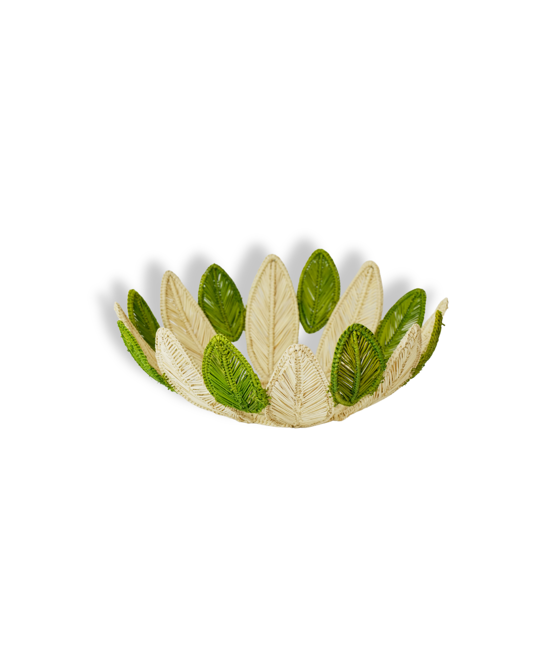 Natural woven basket - Palma Design - Natural & Green | SIRA