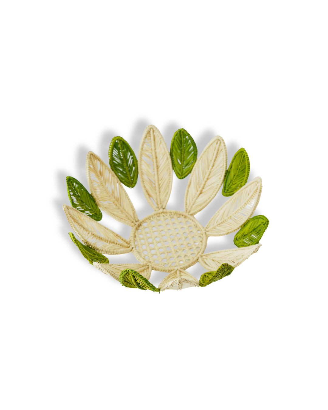 Natural woven basket - Palma Design - Natural & Green | SIRA