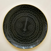 Fine Porcelain Dessert Plate - Deep Black Design | NURU