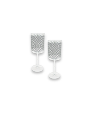 Stem Glass - Linear Graphic Pattern - 2pcs | JUA