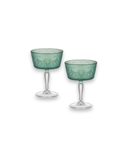 Verre à Pied en Cristal - Design Coloré Lagon | ZURI