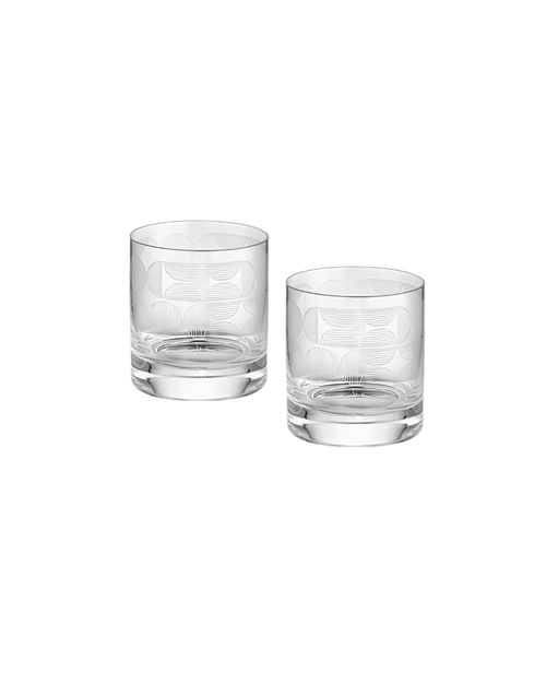 Verre à eau en cristallin - Motif Graphique Solaire | JUA