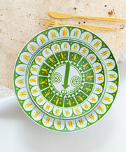Assiette Décorative en Porcelaine Fine - Design Vert Verdoyant | HERITAGE