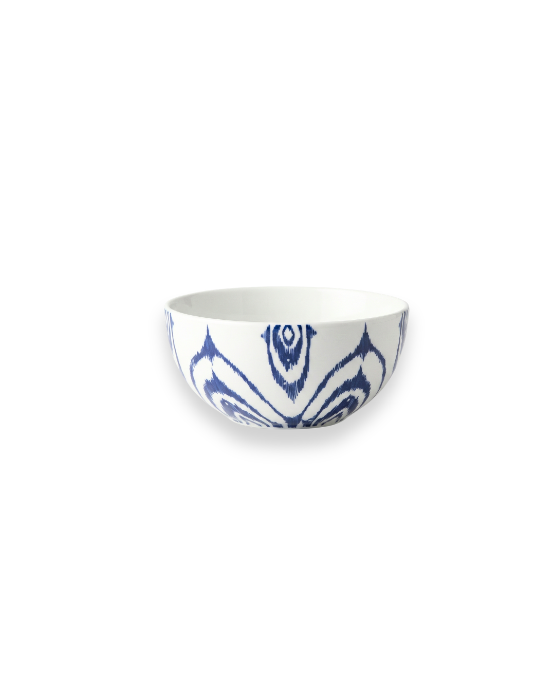 Grand saladier en porcelaine fine – Motif blanc et bleu | ADIRE