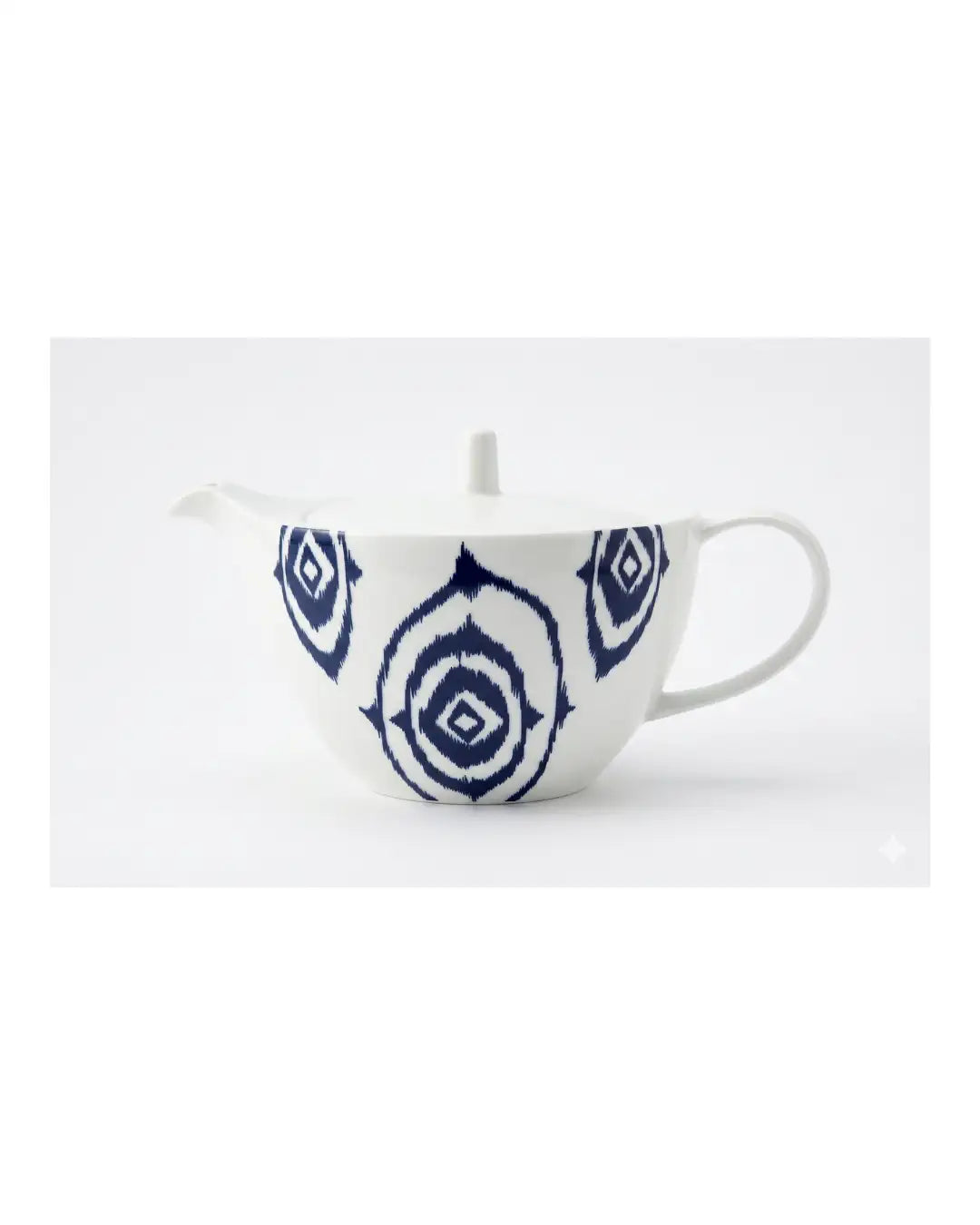 Porcelaine fine - Théière - Motif blanc et bleu | ADIRE