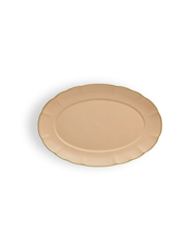 Fine Porcelain Oval Platter - Mocha Color Design | BAHIA