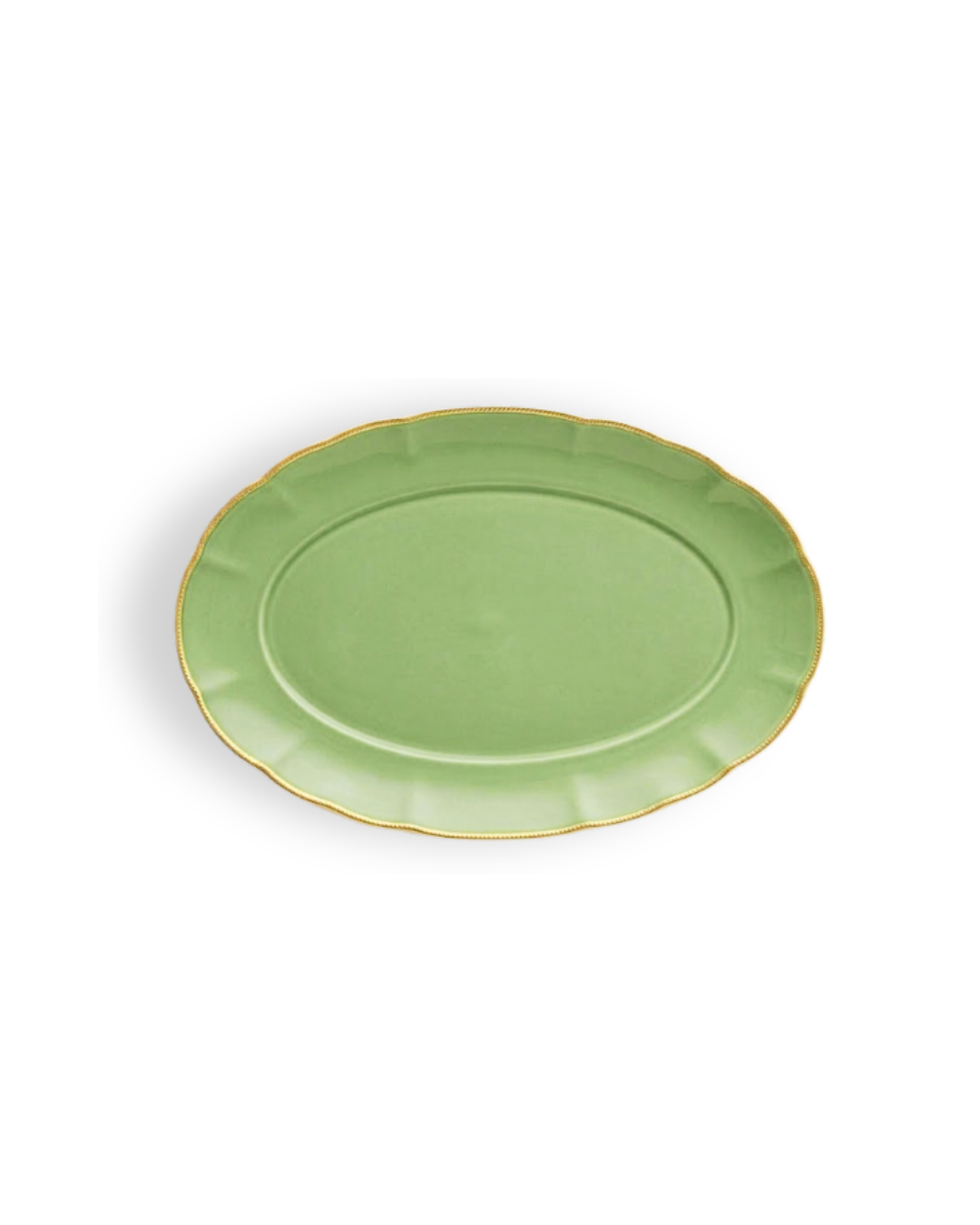 Fine Porcelain Oval Platter - Mint Green Color Design | BAHIA