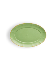 Fine Porcelain Oval Platter - Mint Green Color Design | BAHIA