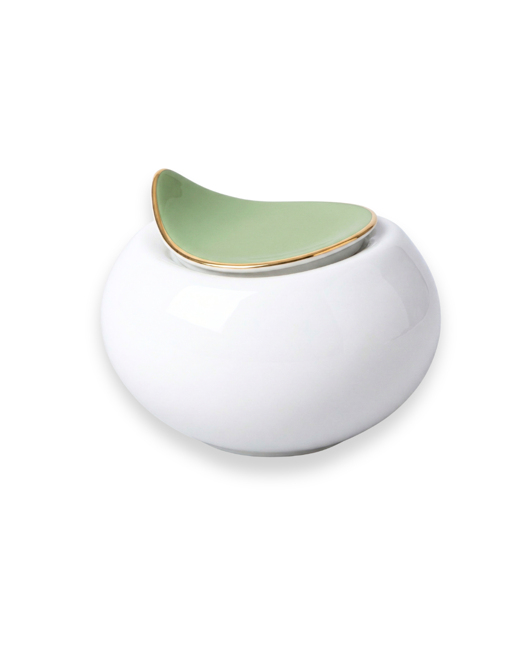 Fine Porcelain Sugar Pot - Mint Green Color Design | BAHIA