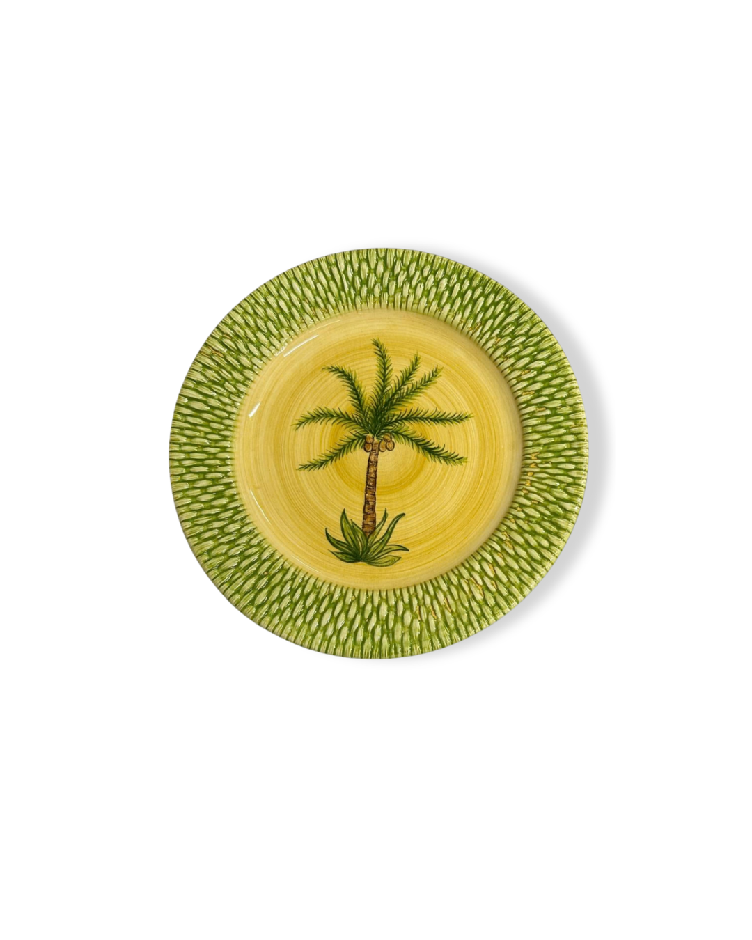 Assiette à dessert en faïence - Design couleur Fruit de la passion | PALMIER BAHIA