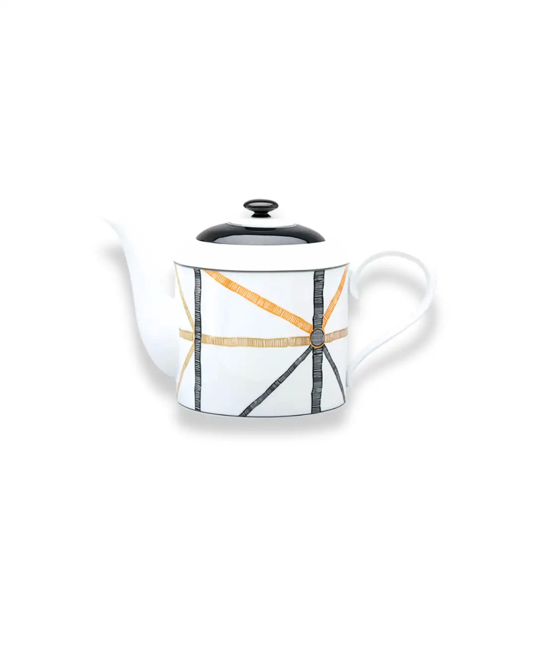 Théière en porcelaine fine – Motif Bambou Couture | BAMBOU