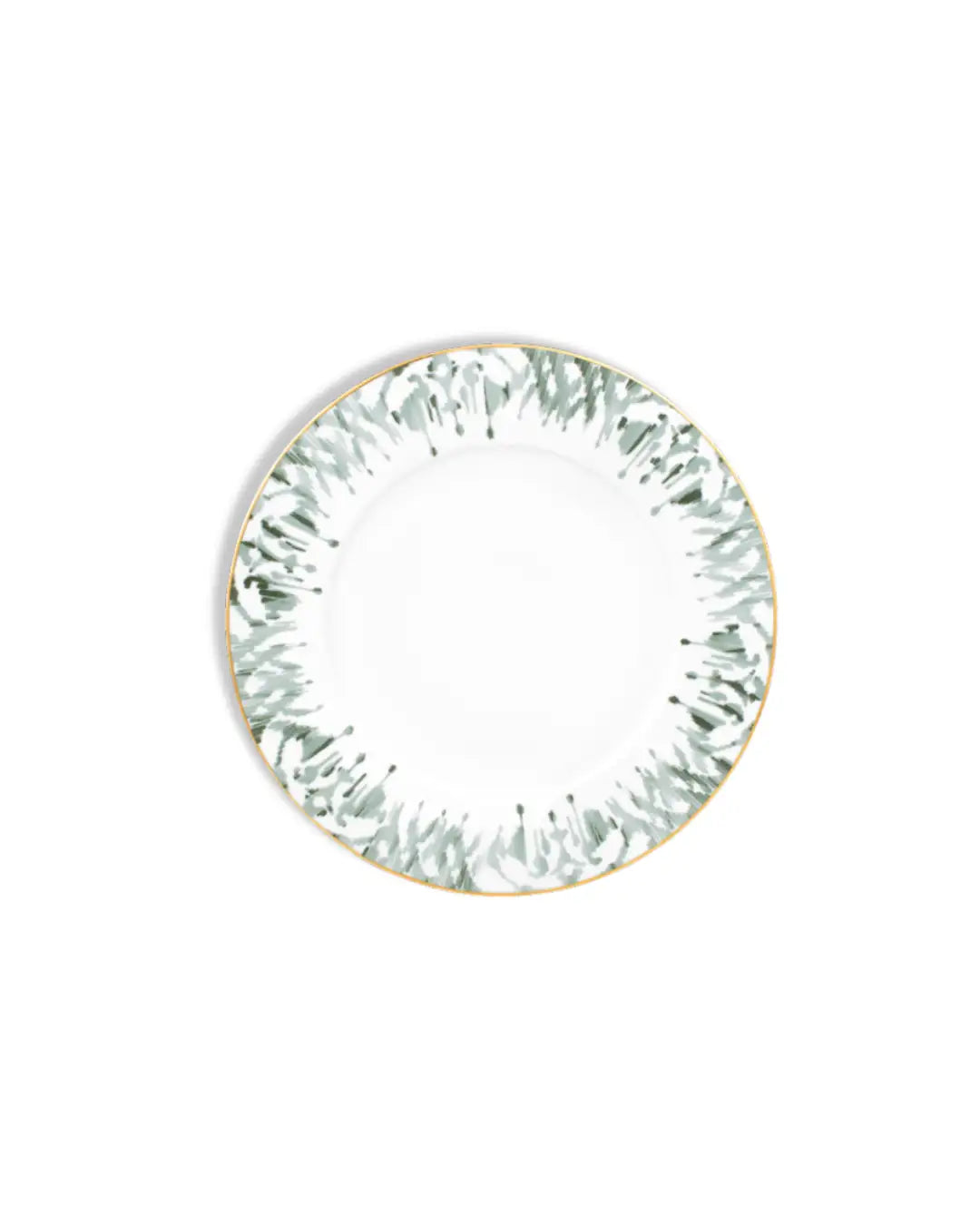 Assiette Creuse en Porcelaine Fine - Design Blanc & Vert Sauge | MARA