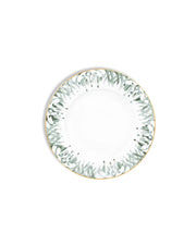 Assiette Creuse en Porcelaine Fine - Design Blanc & Vert Sauge | MARA