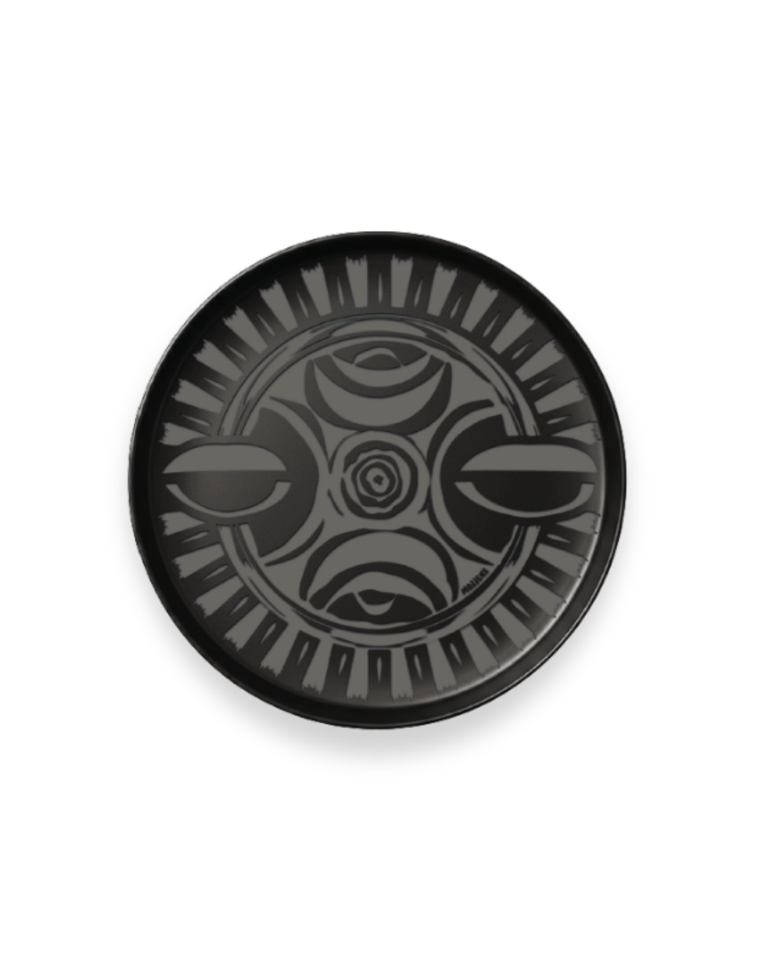 Assiette de présentation en porcelaine fine - Motif noir - The Stool | NOK