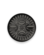 Fine Porcelain Charger Plate - Black Design - The Stool | NOK