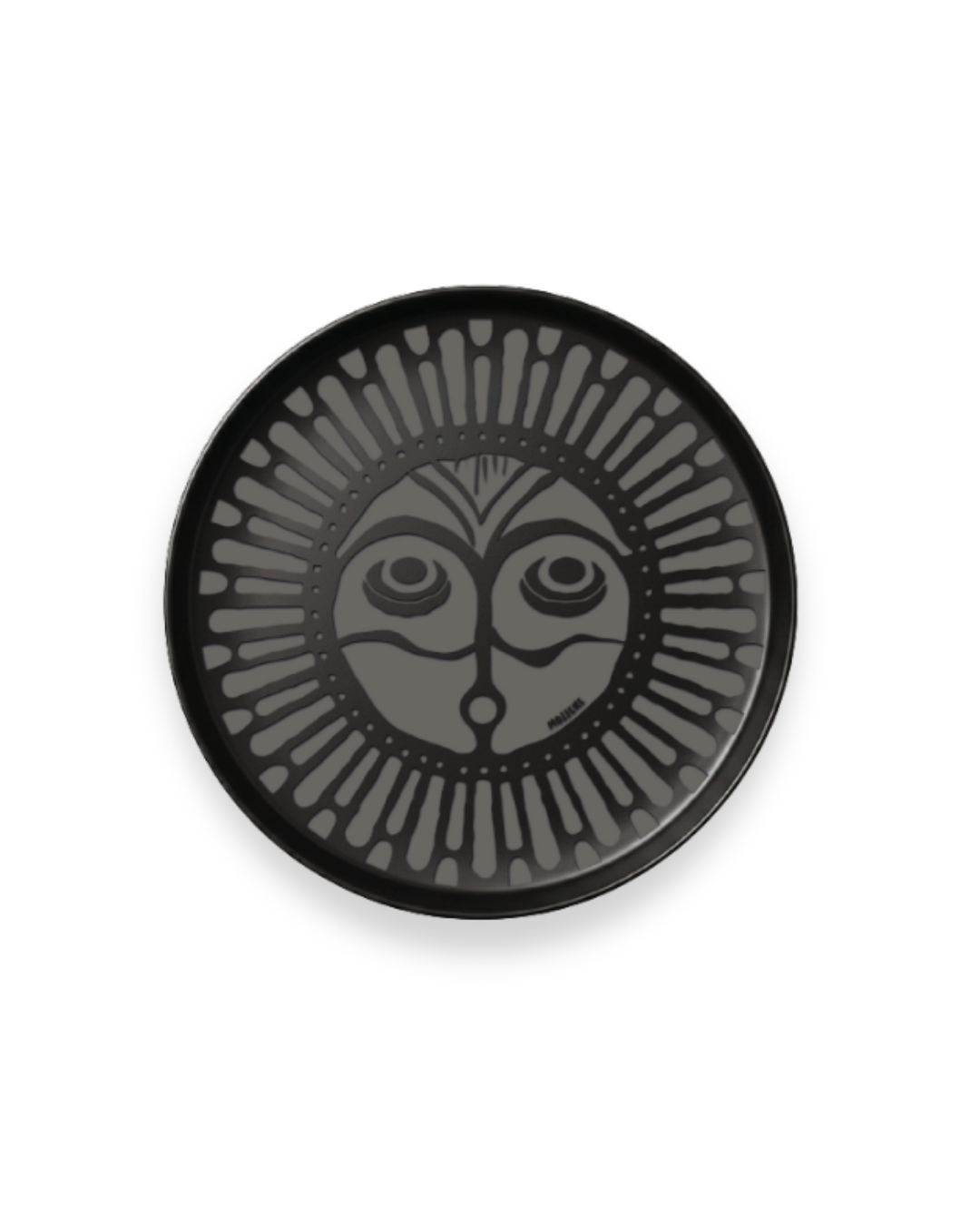 Assiette de présentation en porcelaine fine – Motif noir – L'Oracle | NOK