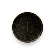 Fine Porcelain Dessert Plate - Deep Black Design | NURU
