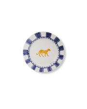 Assiette à Dessert en Faïence - Design Animal Bleu Indigo | Royal Animals - Girafe