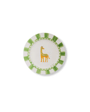 Assiette à Dessert en Faïence - Design Animal Vert Jungle | Royal Animals - Félin