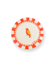 ROYAL ANIMALS Assiette à dessert - Rouge Flamboyant - Oiseau