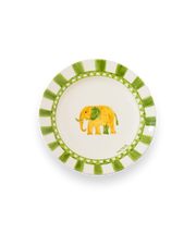 ROYAL ANIMALS Assiette à dessert - Vert Jungle - Eléphant
