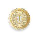 Fine Porcelain Dessert Plate - Gold & White Design | THE ESSENTIALS