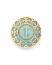 WELI Dessert Plate - Lagoon Blue & Orange