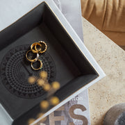 Vide-Poche en Porcelaine - Design Noir Mat & Or | WURO