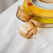 Verre à Pied en Cristal - Design Coloré Ambre | ZURI